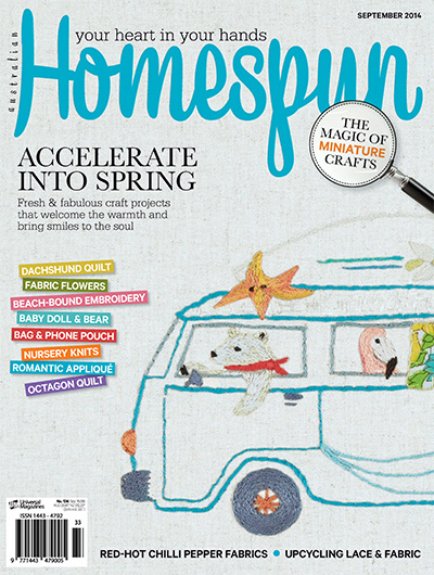 布艺手工杂志订阅澳大利亚《Homespun》电子版PDF高清【2014年汇总9期】