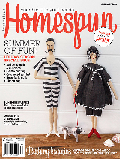 布艺手工杂志订阅澳大利亚《Homespun》电子版PDF高清【2016年汇总12期】