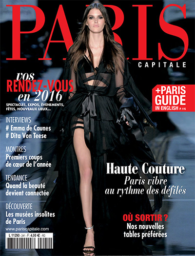 浪漫生活时尚杂志订阅电子版PDF 法国《Paris Capitale》【2016年汇总9期】