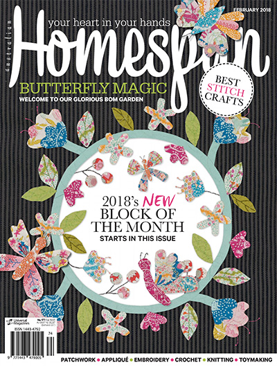 布艺手工杂志订阅澳大利亚《Homespun》电子版PDF高清【2018年汇总12期】