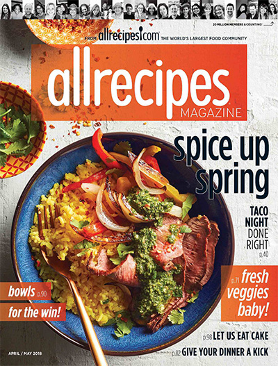 在线美食杂志订阅电子版PDF 美国《Allrecipes》【2018年汇总6期】