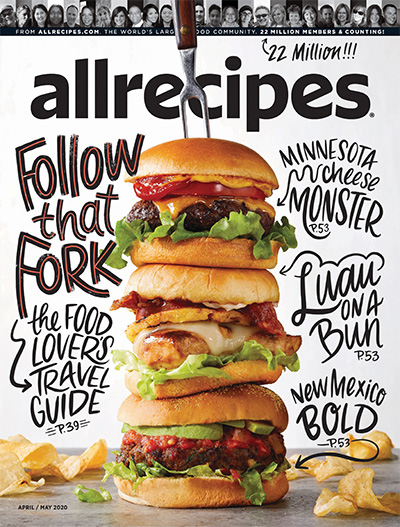 在线美食杂志订阅电子版PDF 美国《Allrecipes》【2020年汇总6期】