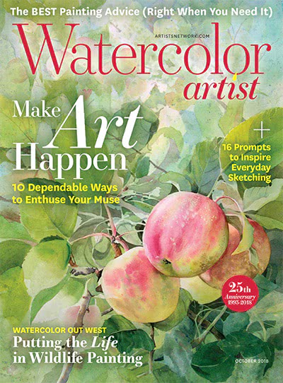 水彩画杂志订阅电子版PDF 美国《Watercolor Artist》【2018年汇总6期】
