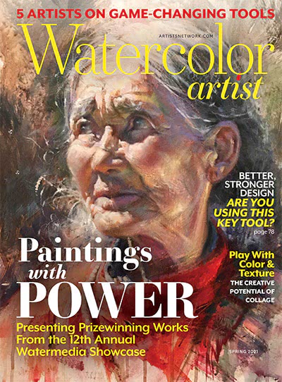 水彩画杂志订阅电子版PDF 美国《Watercolor Artist》【2021年汇总4期】