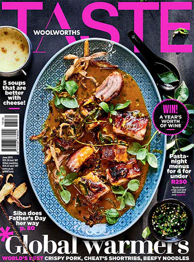 特色美食杂志订阅电子版PDF 南非《Woolworths Taste》【2018年汇总11期】