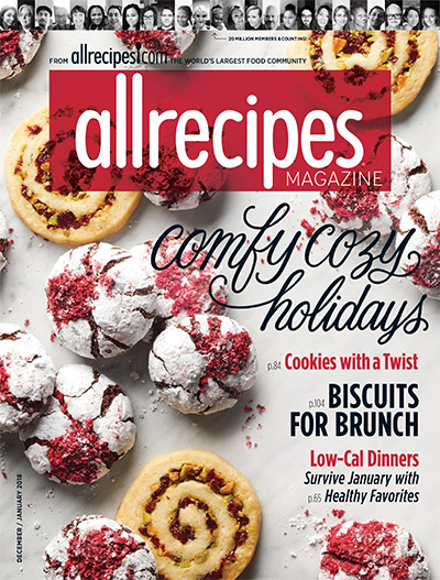 在线美食杂志订阅电子版PDF 美国《Allrecipes》【2017年汇总6期】