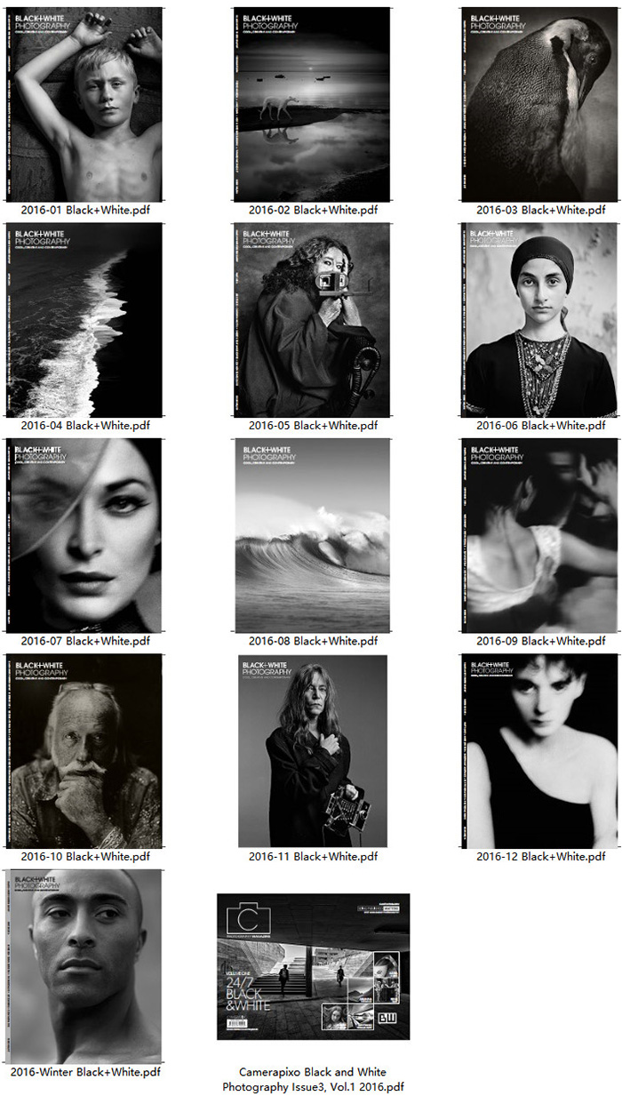 专业黑白摄影杂志订阅电子版PDF 英国《Black+White Photography》【2016年汇总14期】