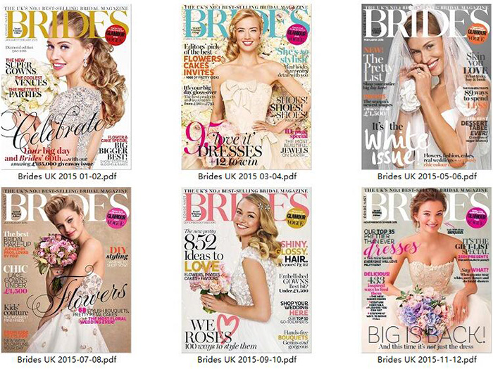 时尚新娘结婚杂志订阅英国《Brides》电子版PDF高清【2015年汇总6期】