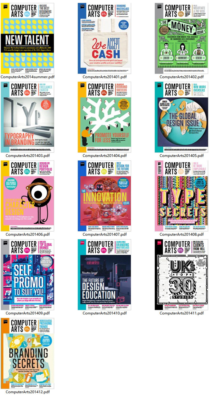 数码创意艺术杂志订阅电子版PDF 英国《Computer Arts》【2014年汇总13期】