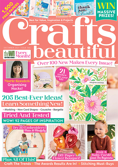 纸艺手工杂志订阅电子版PDF 英国《Crafts Beautiful》【2021年汇总13期】
