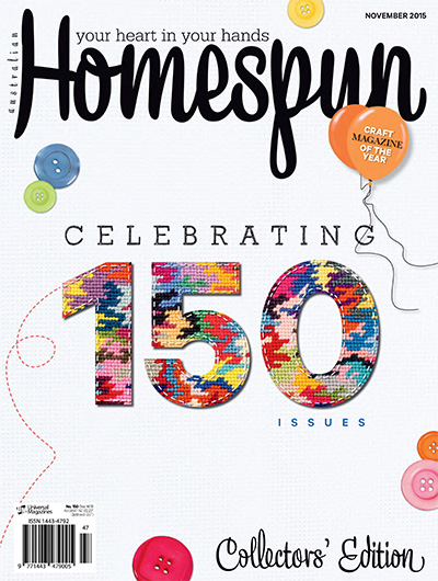 布艺手工杂志订阅澳大利亚《Homespun》电子版PDF高清【2015年汇总11期】