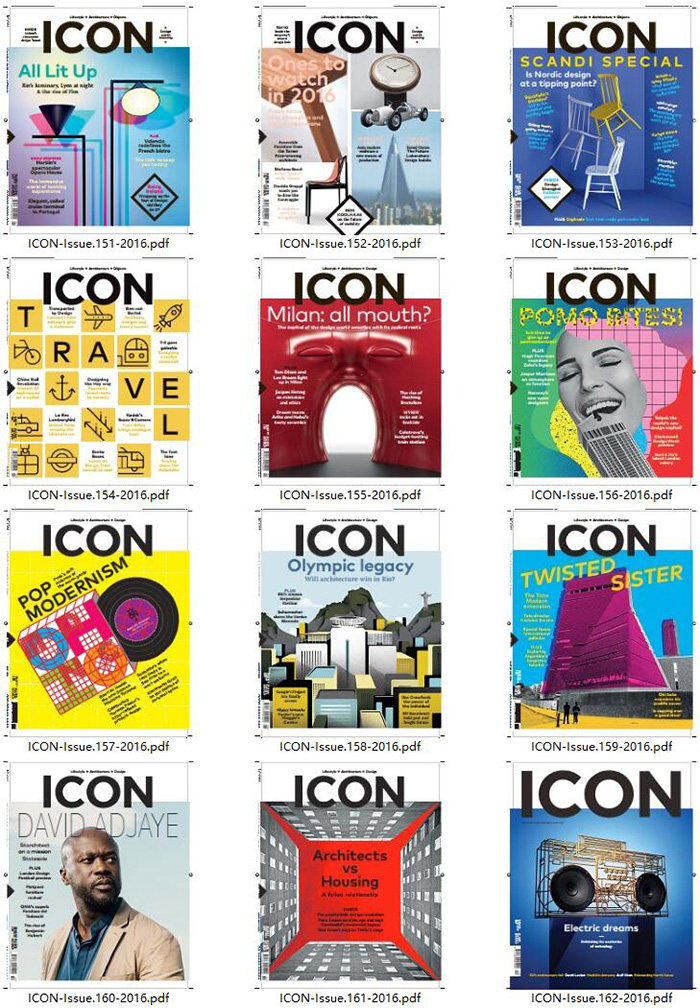 英国《ICON》建筑设计杂志订阅电子版PDF高清【2016年汇总12期】