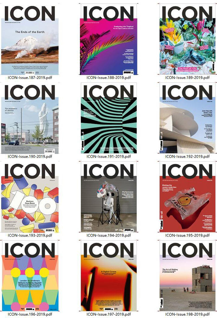 英国《ICON》建筑设计杂志订阅电子版PDF高清【2019年汇总12期】