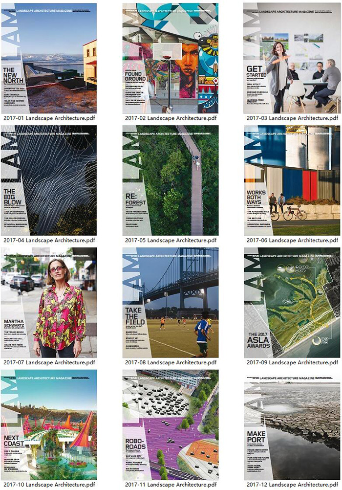 景观建筑设计杂志订阅电子版PDF 美国《Landscape Architecture》【2017年汇总12期】
