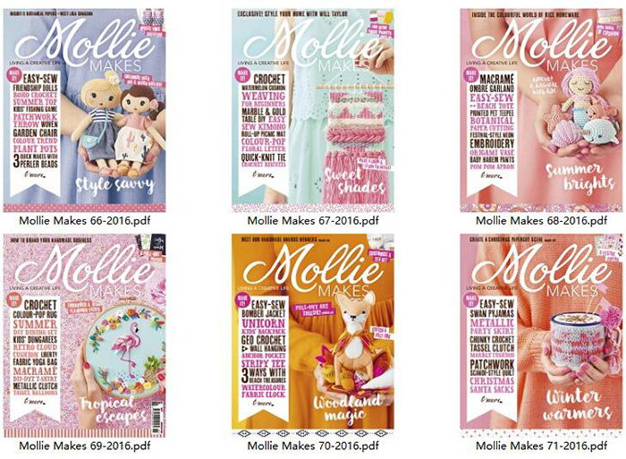 创意手作艺术杂志订阅英国《Mollie Makes》电子版PDF高清【2016年汇总6期】