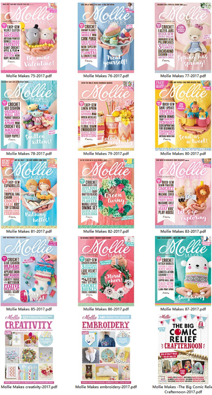 创意手作艺术杂志订阅英国《Mollie Makes》电子版PDF高清【2017年汇总15期】