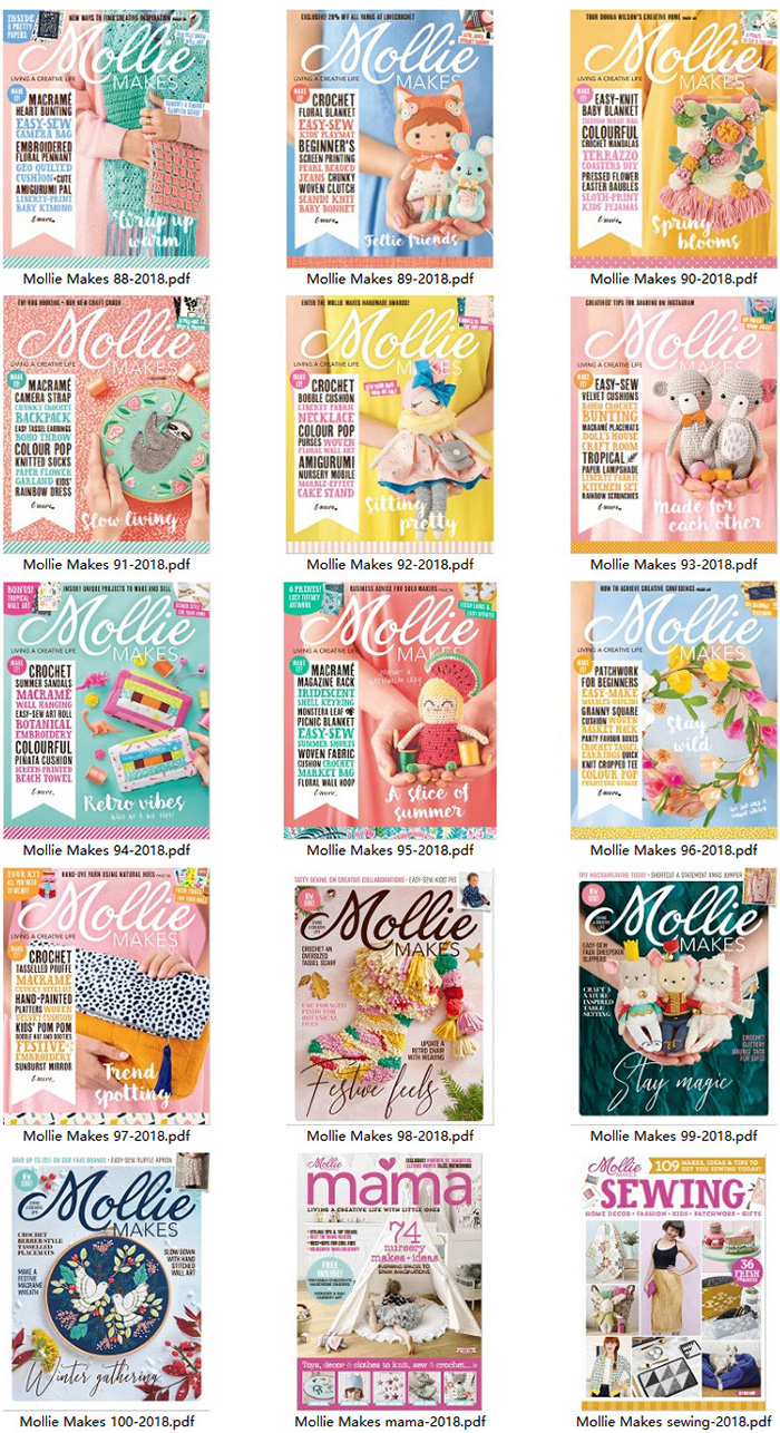 创意手作艺术杂志订阅英国《Mollie Makes》电子版PDF高清【2018年汇总15期】