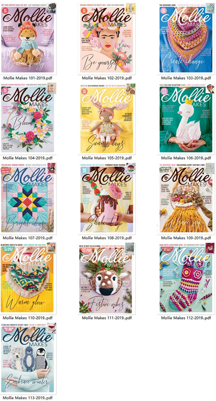 创意手作艺术杂志订阅英国《Mollie Makes》电子版PDF高清【2019年汇总13期】