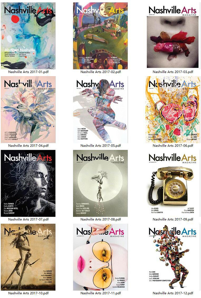 综合艺术杂志订阅电子版PDF 美国《Nashville Arts》【2017年汇总12期】