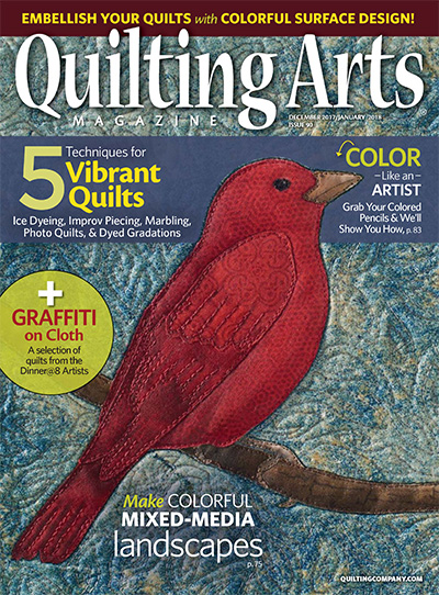 绗缝艺术手工艺杂志订阅电子版PDF 美国《Quilting Arts》【2017年汇总6期】