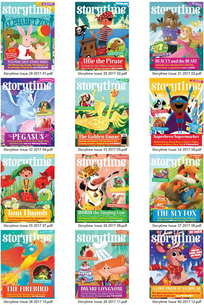 童话绘本杂志订阅电子版PDF 英国《Storytime》【2017年汇总12期】