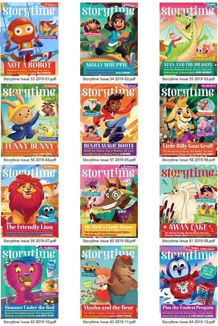 童话绘本杂志订阅电子版PDF 英国《Storytime》【2019年汇总12期】