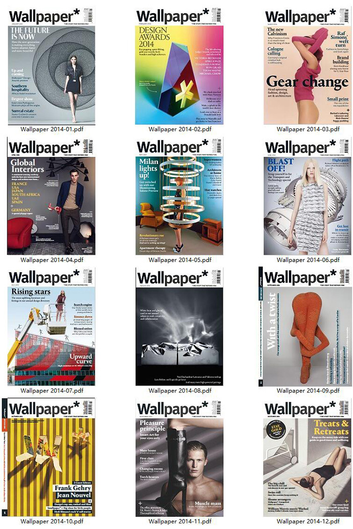 权威设计和风格艺术杂志订阅电子版PDF 英国《Wallpaper》【2014年汇总12期】