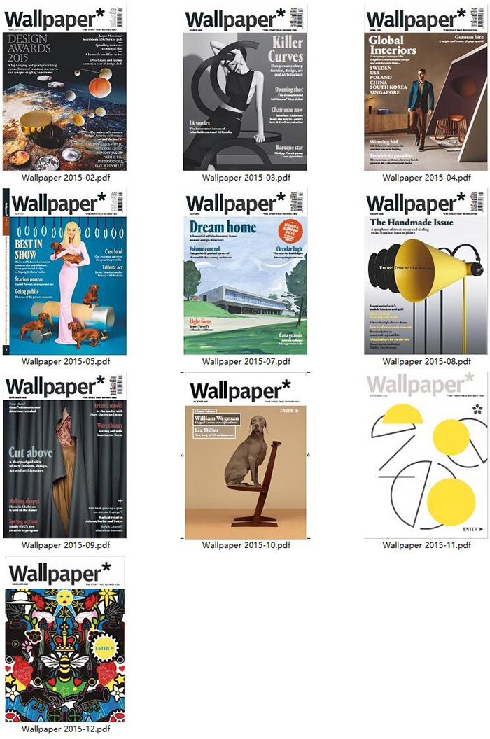 权威设计和风格艺术杂志订阅电子版PDF 英国《Wallpaper》【2015年汇总10期】
