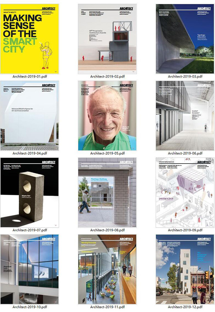 专业建筑设计杂志订阅电子版PDF 美国《Architect》【2019年汇总12期】
