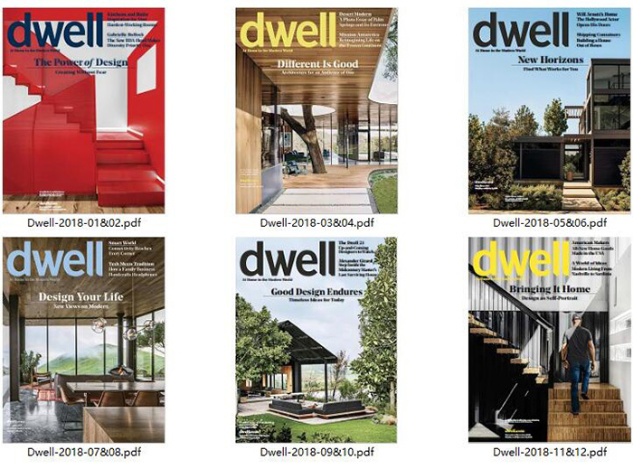 现代家居设计杂志订阅电子版PDF 美国《dwell》【2018年汇总6期】