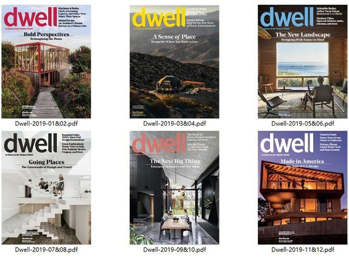 现代家居设计杂志订阅电子版PDF 美国《dwell》【2019年汇总6期】
