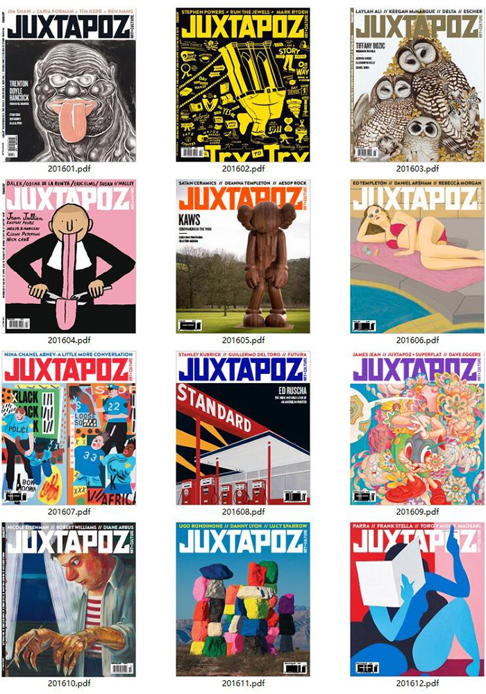 艺术展览杂志订阅电子版PDF 美国《Juxtapoz Art & Culture》【2016年汇总12期】