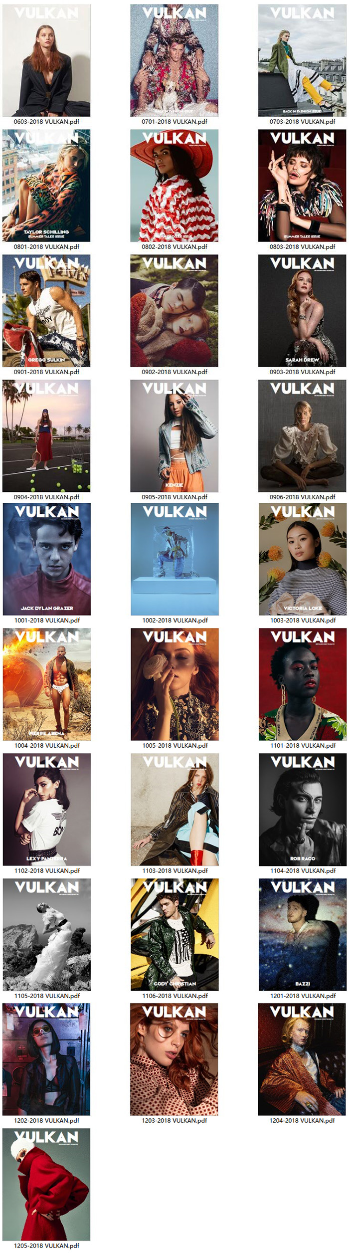 欧美时尚杂志订阅《VULKAN》电子版PDF高清【2018年汇总28期】
