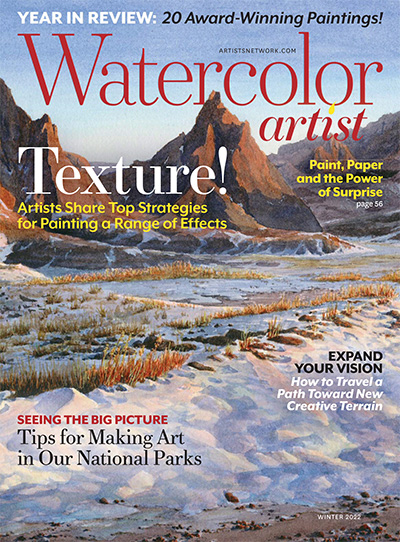 水彩画杂志订阅电子版PDF 美国《Watercolor Artist》【2021年汇总4期】