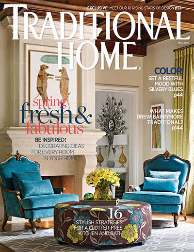 传统家装设计杂志订阅电子版PDF 美国《Traditional Home》【2015年汇总9期】