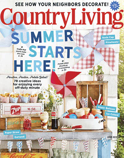 田园生活家居杂志订阅电子版PDF 美国《Country Living》【2019年汇总10期】