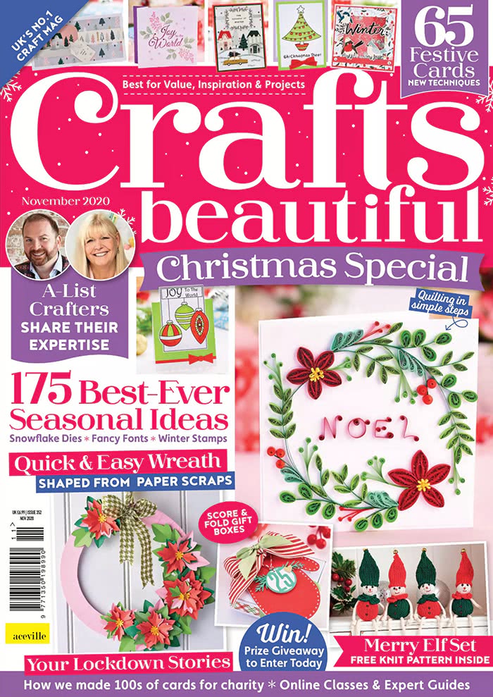 纸艺手工杂志订阅电子版PDF 英国《Crafts Beautiful》【2020年11月刊杂志免费下载】