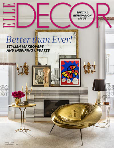 家居装修时尚杂志订阅电子版PDF 美国《ELLE Decor》【2017年汇总10期】