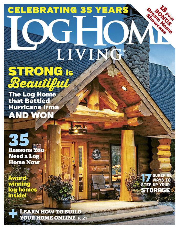 权威木结构生活设计杂志订阅电子版PDF 美国《Log Home Living》【2018年1月杂志免费下载】