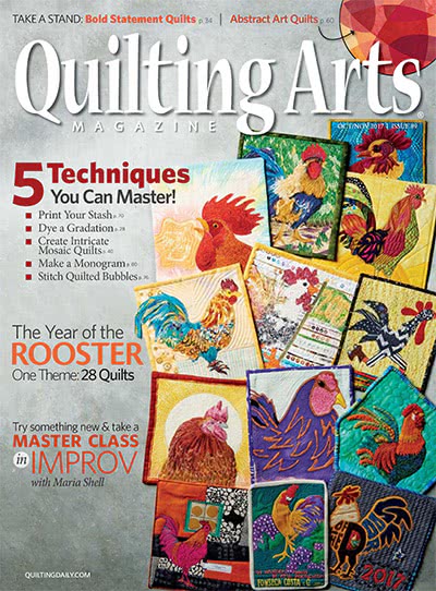 绗缝艺术手工艺杂志订阅电子版PDF 美国《Quilting Arts》【2017年汇总6期】