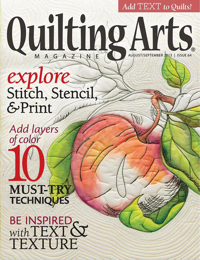 绗缝艺术手工艺杂志订阅电子版PDF 美国《Quilting Arts》【2013年8月9月刊杂志免费下载】