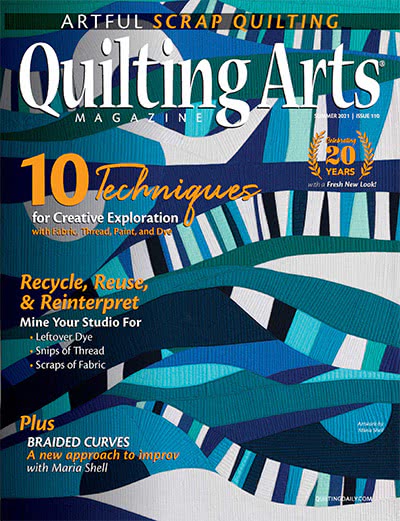 绗缝艺术手工艺杂志订阅电子版PDF 美国《Quilting Arts》【2021年汇总5期】